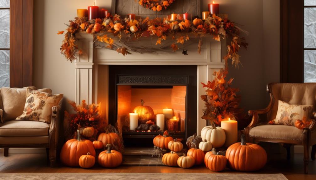 cozy autumn hearth decor