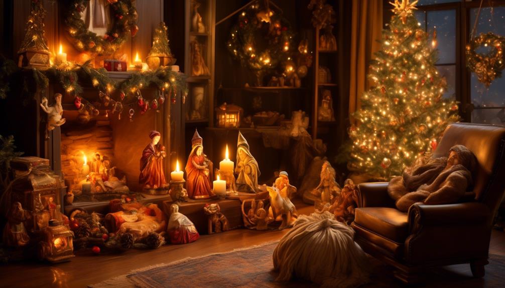 cozy christmas with candlelight