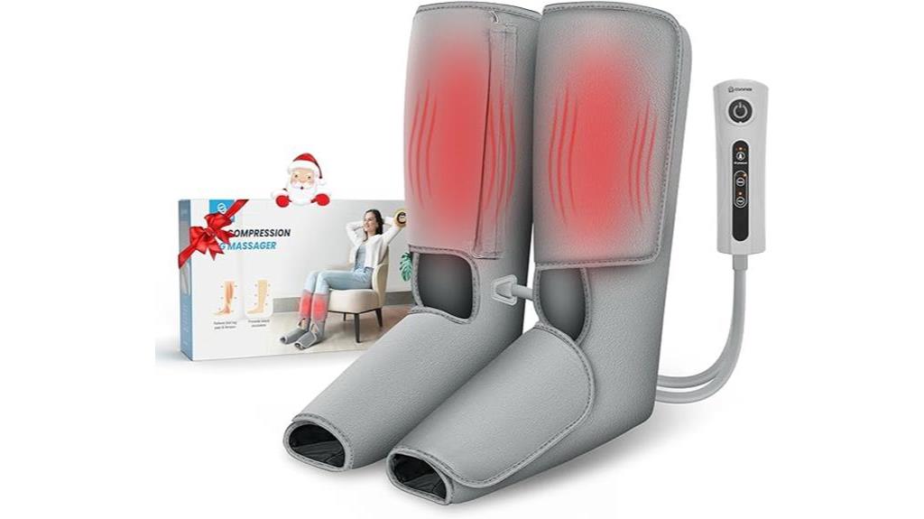 cozy leg massage with heat and air compression
