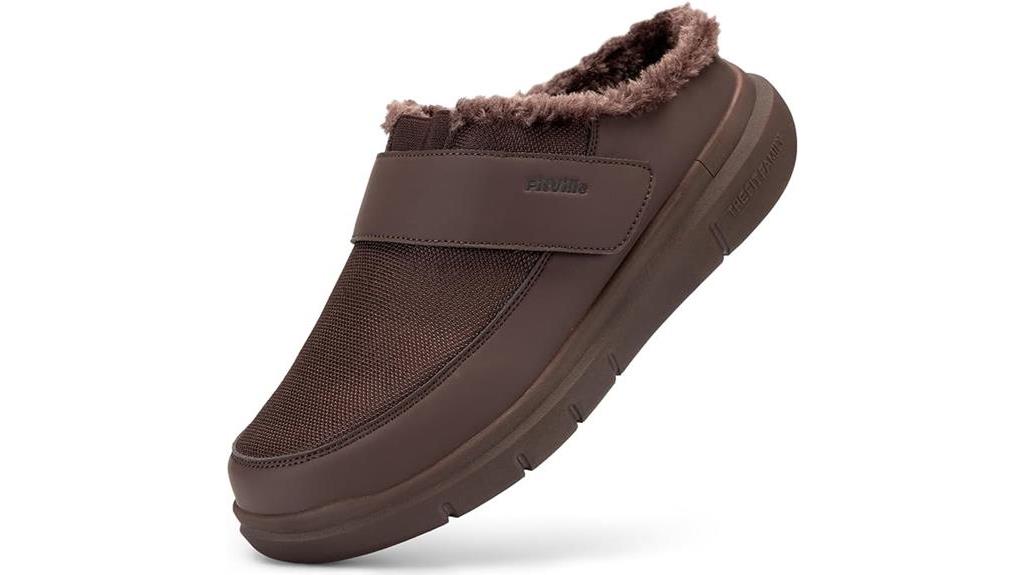 cozy men s slippers with fur lining for winter