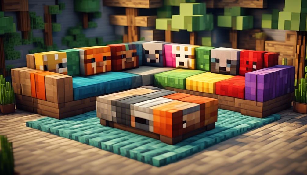 crafting a cozy minecraft couch