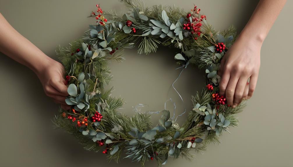 crafting festive wreaths at home