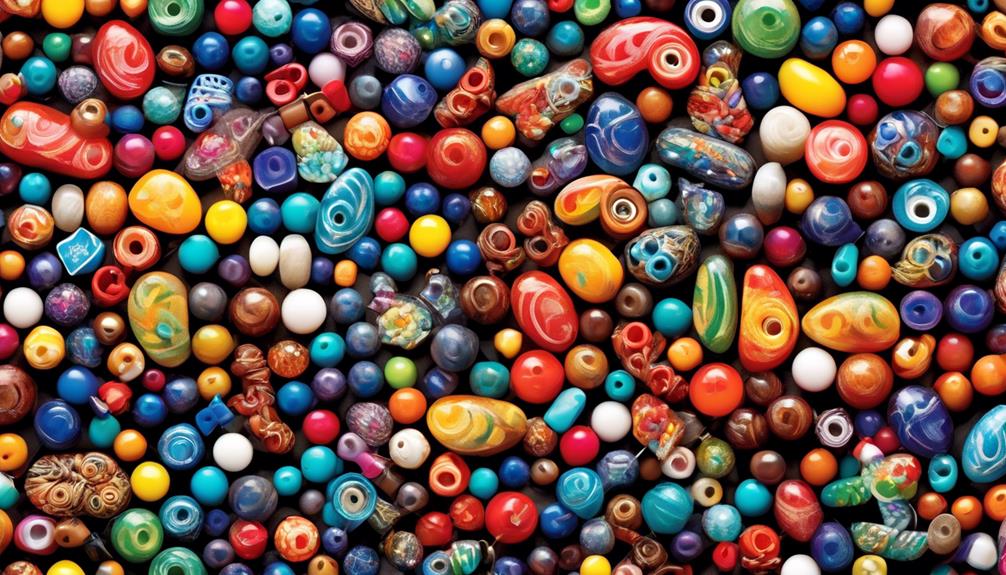 crafting with an abundance of beads