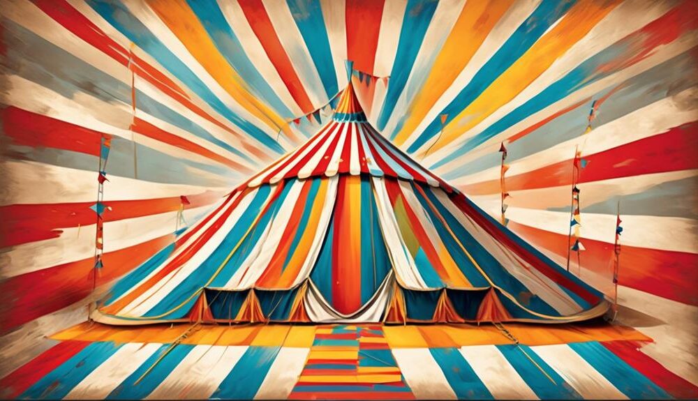creating a circus tent backdrop