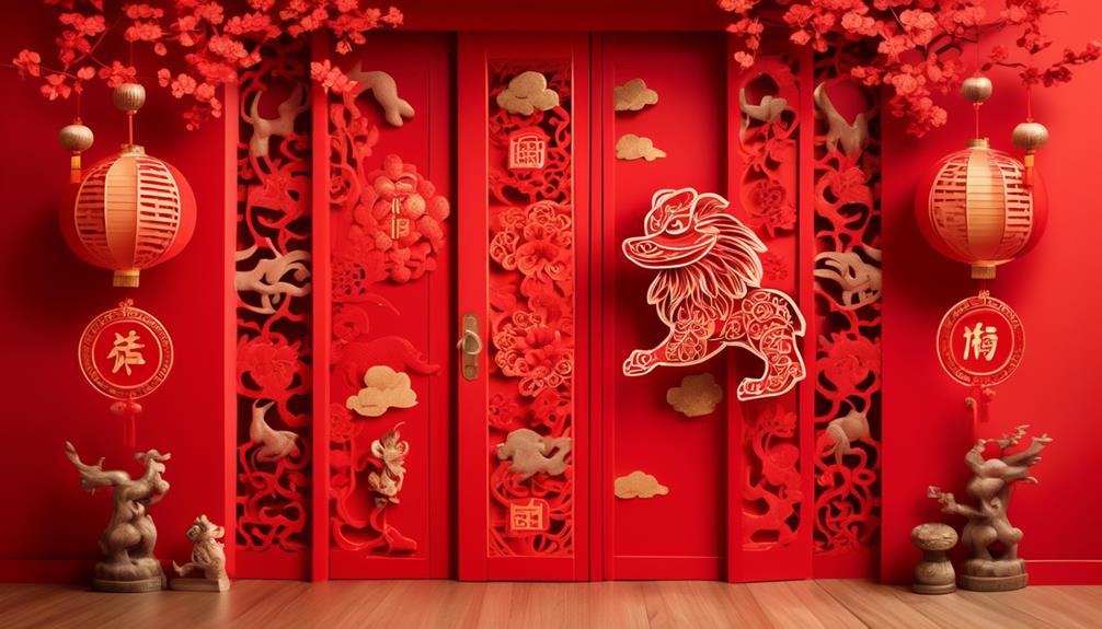 creating red paper decorations