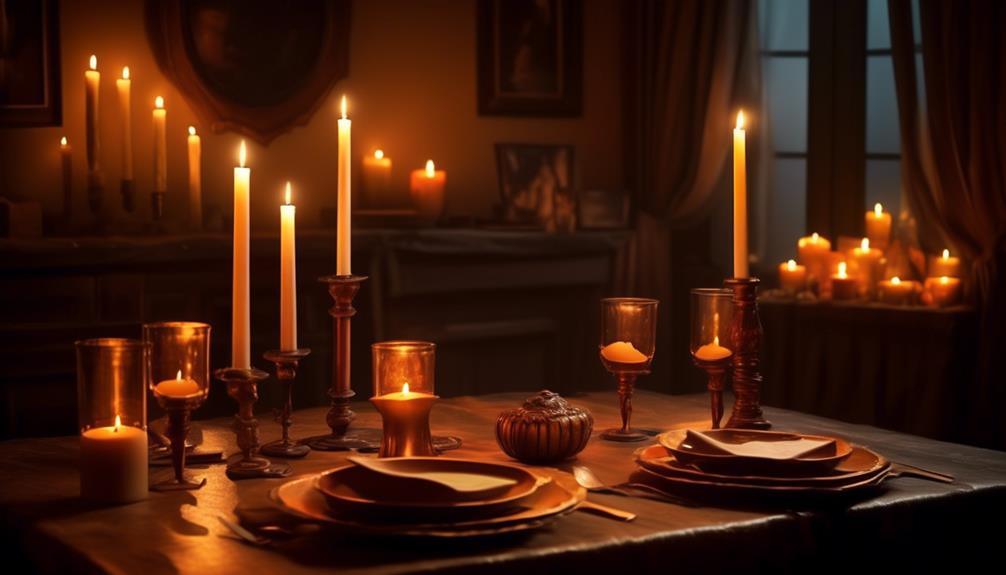 creating romantic atmosphere with candles
