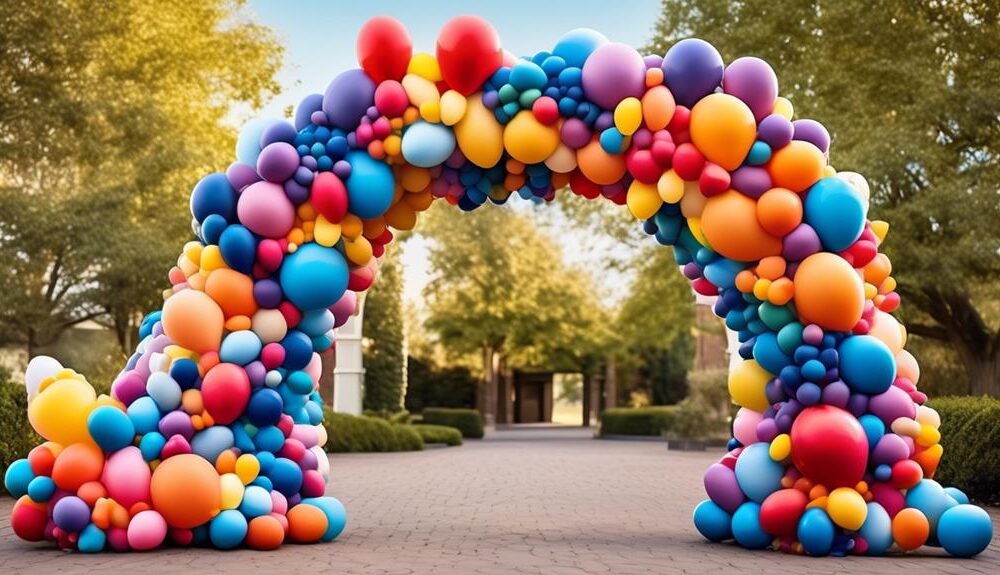 creative and colorful balloon arches