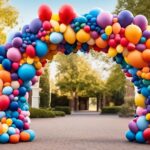 creative and colorful balloon arches