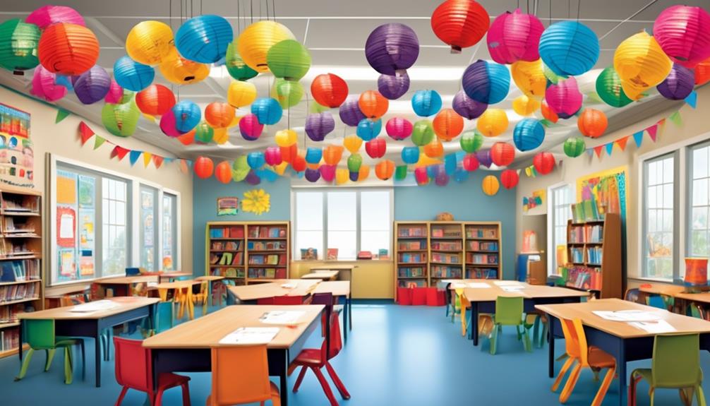 creative and colorful classroom decor