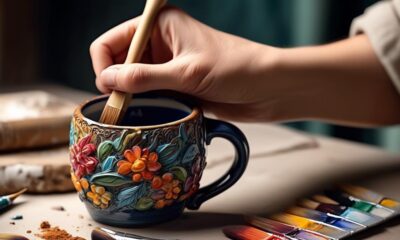 creative ceramic mug painting