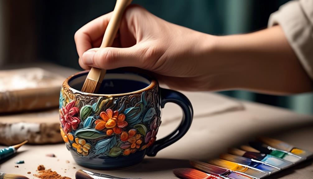 creative ceramic mug painting