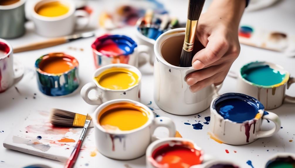 creative diy hand painted mugs