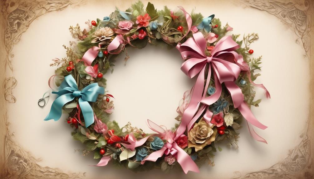 creative wreath designs with ribbon