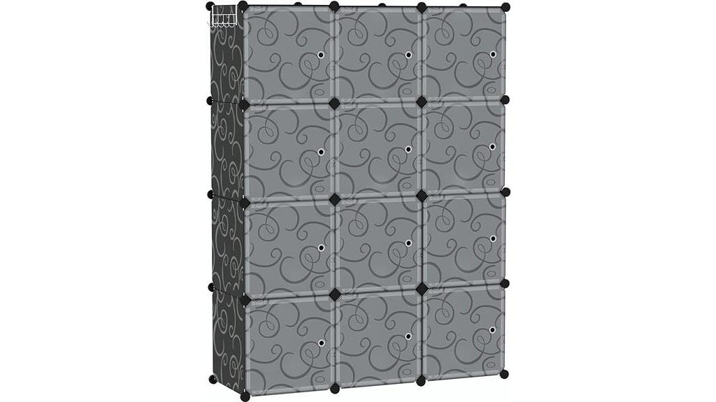 cube storage organizer with doors