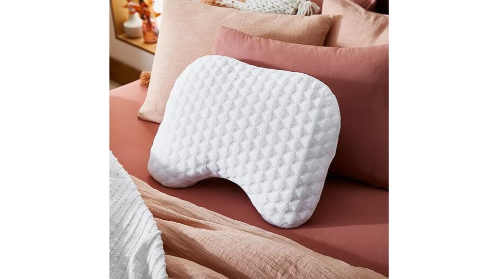 curved memory foam pillow