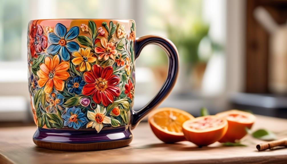 custom hand painted ceramic mug
