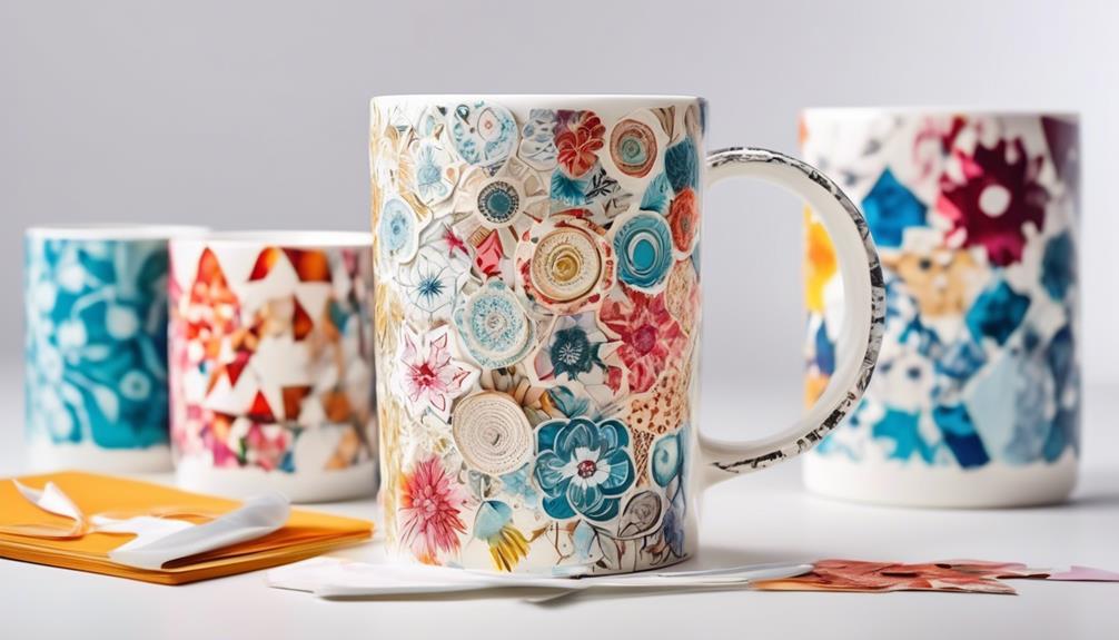 customized mugs with decoupage