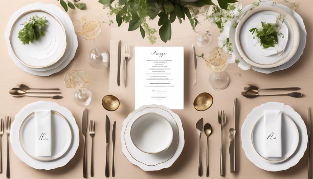customized tableware for guests