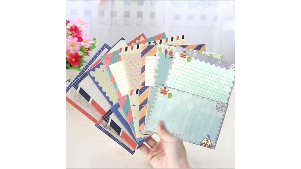 cute and colorful stationery set