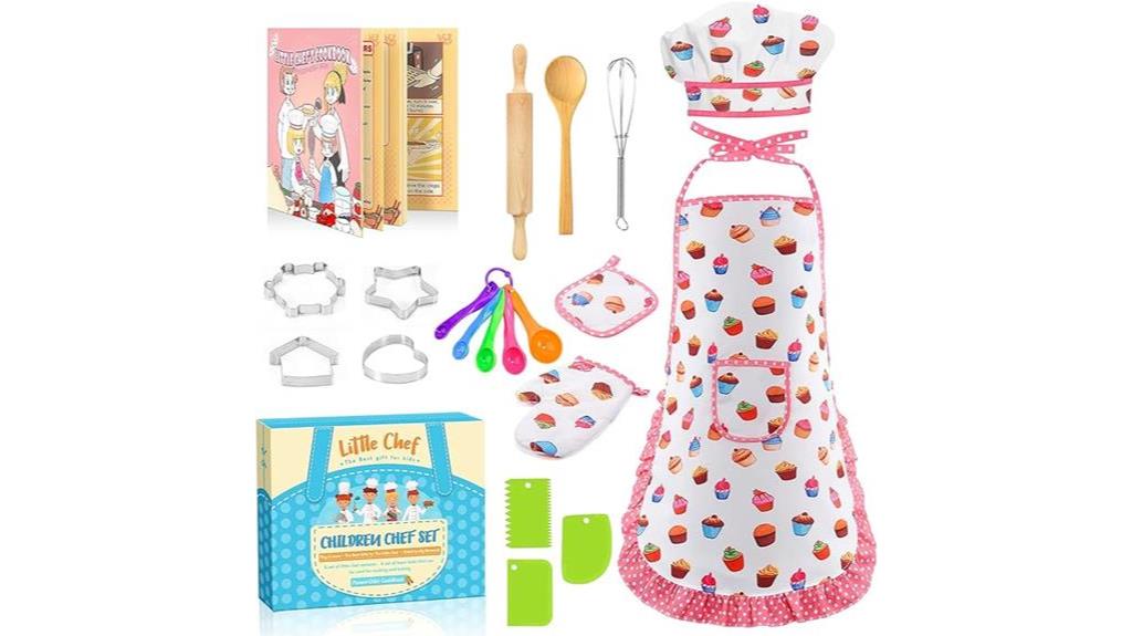 cute white apron and chef hat for girls