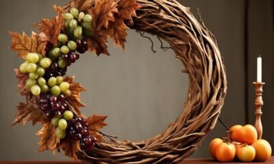 cutting grapevine wreaths in half