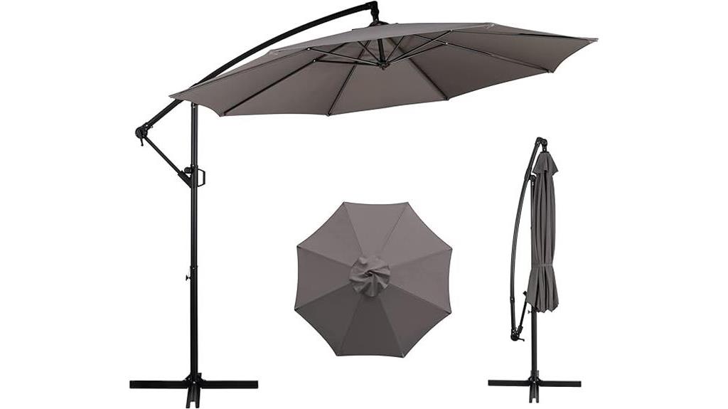 dark gray offset umbrella