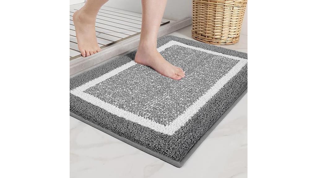 dark grey bathroom rug
