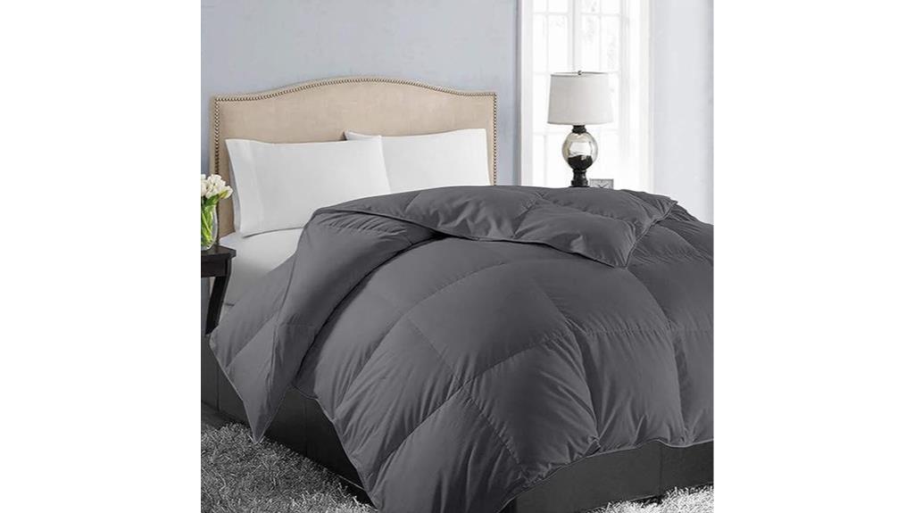 dark grey quilted comforter