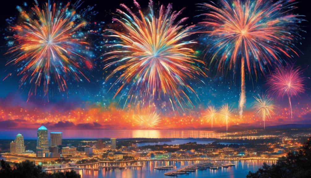dazzling fireworks illuminate celebrations