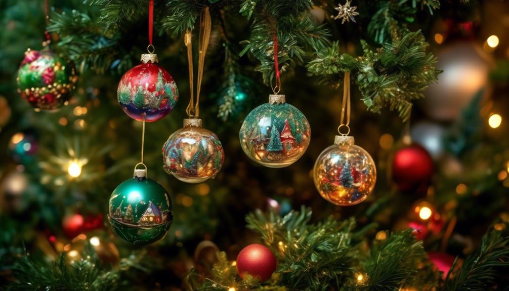 decorating christmas tree ornaments