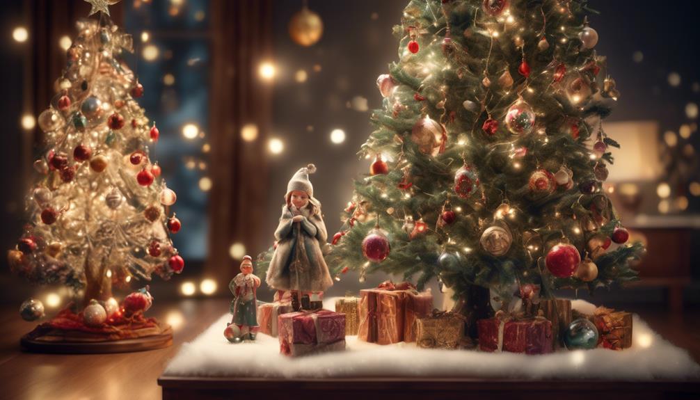 decorating christmas tree with traditional ornaments