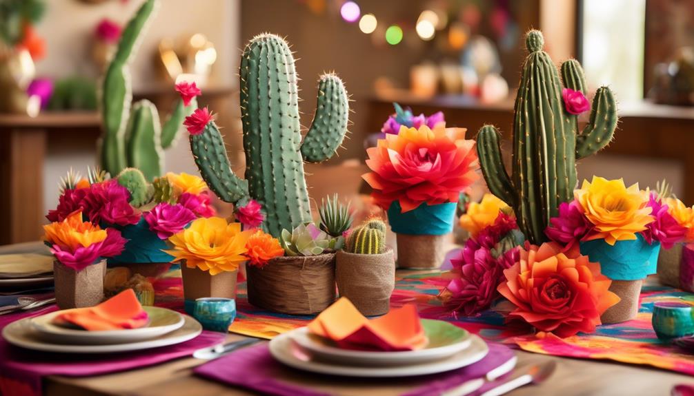 decorating tables with cacti