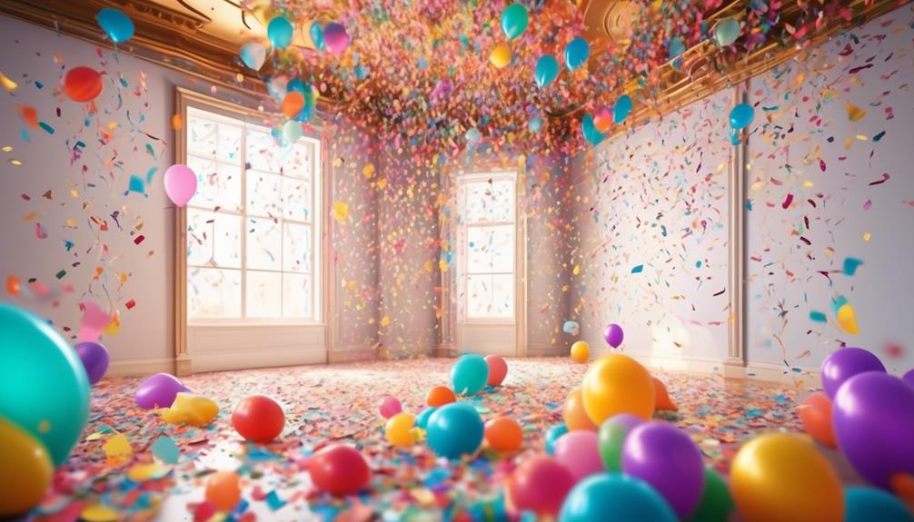 decorating with confetti filled balloons