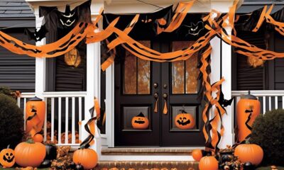 decorating with halloween streamers