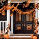 decorating with halloween streamers