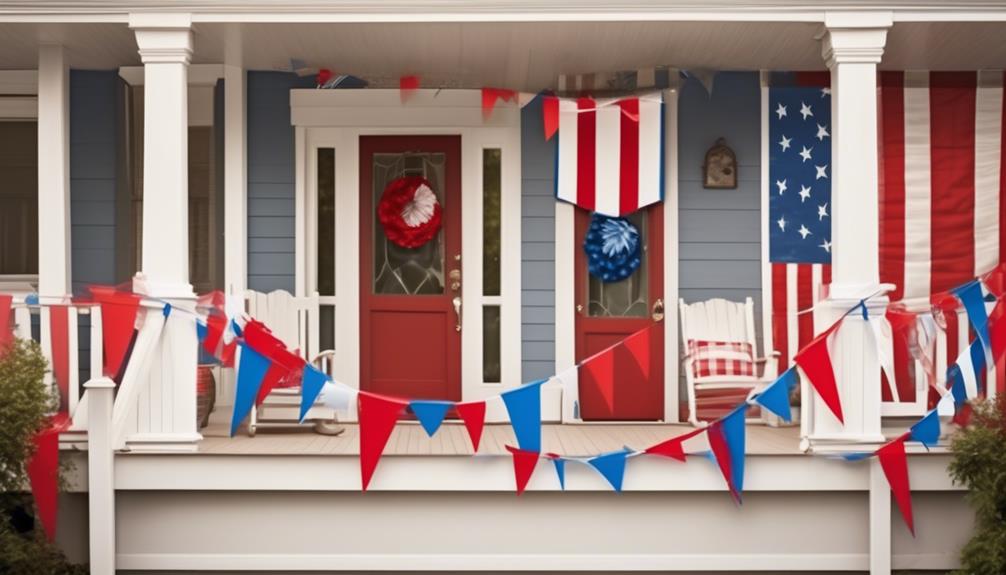 decorating with patriotic bunting
