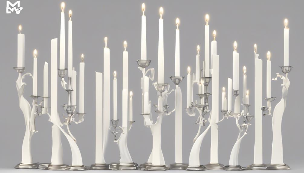 decorative candle holders with bases