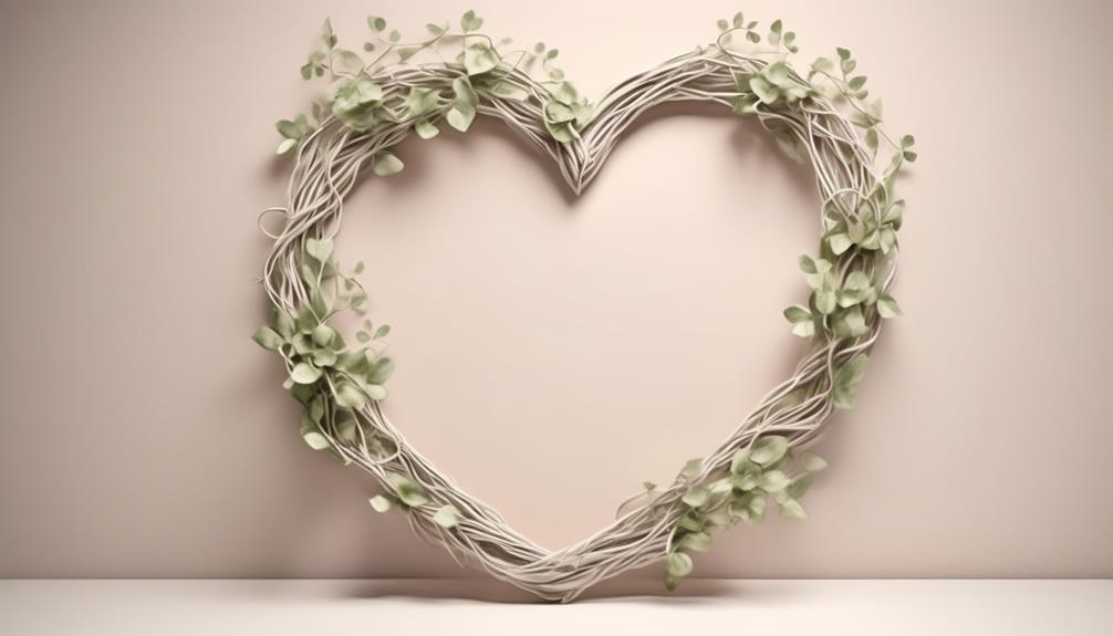 decorative heart wreath frame