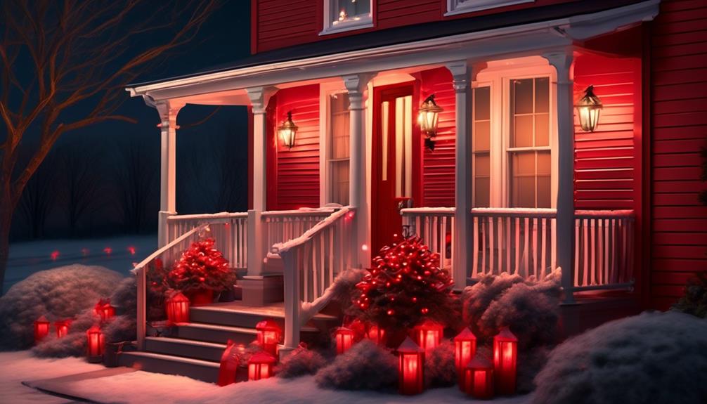 decorative red porch light