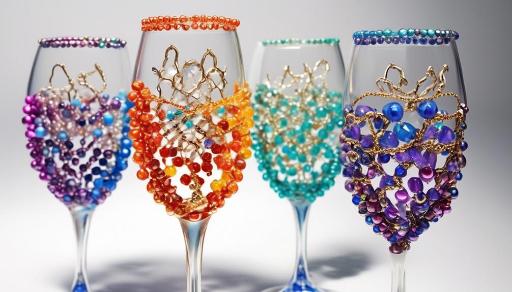 decorative wine glass accessories