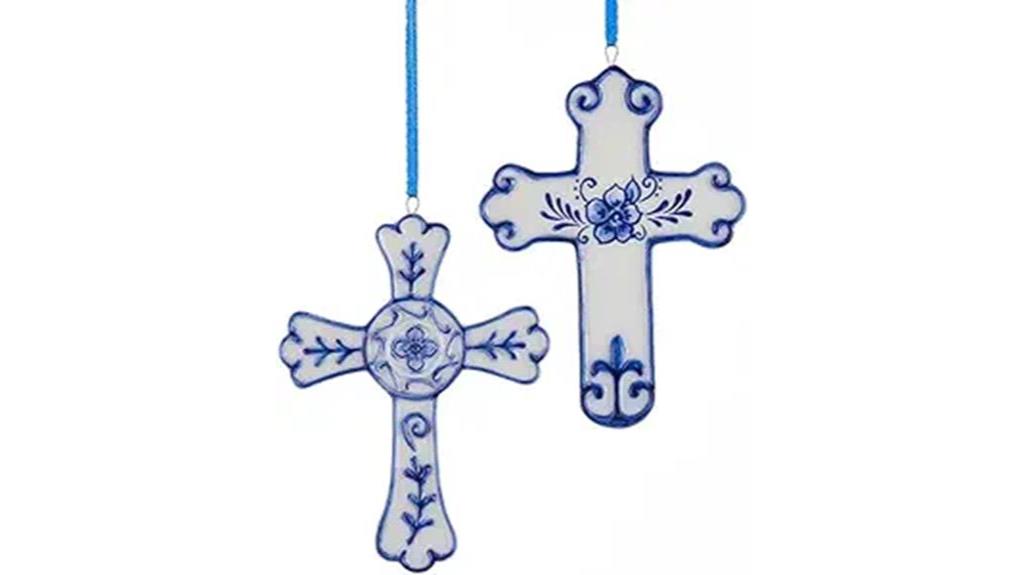 delft blue cross ornament