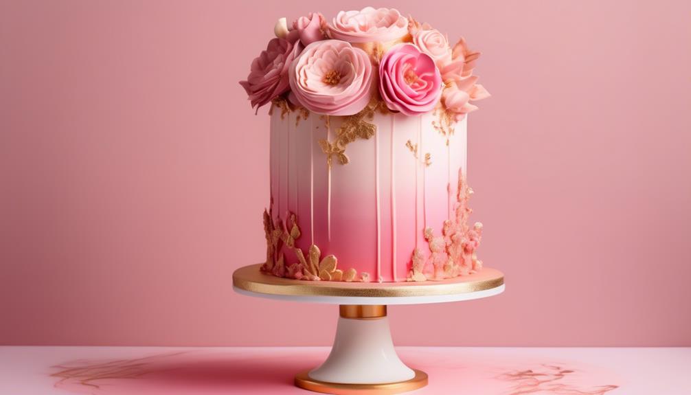 delicate and gradient cake