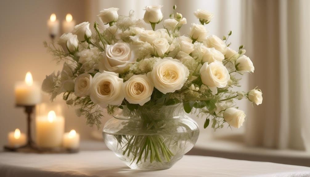 delicate white cream flowers