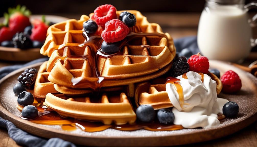 delicious homemade cinnamon waffles