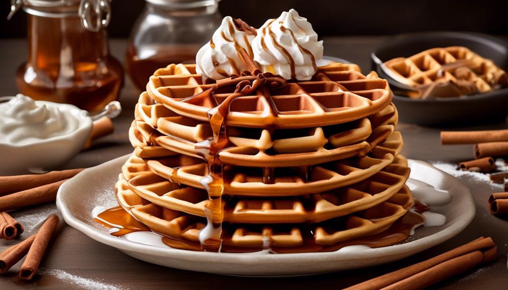 delicious homemade cinnamon waffles