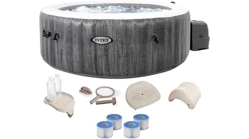 deluxe bundle inflatable hot tub