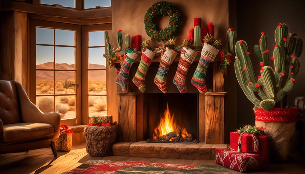 desert inspired patterned stockings