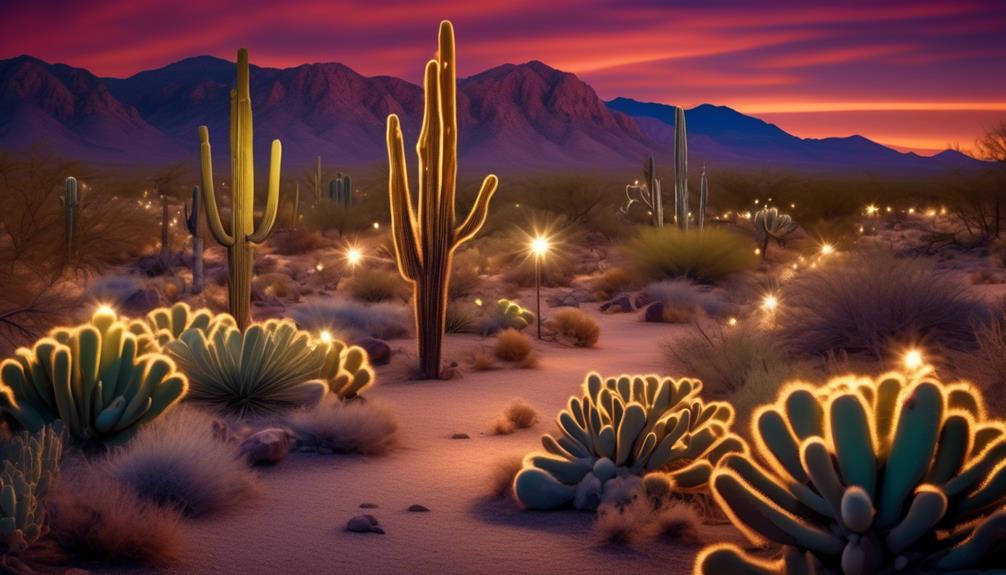 desert night adorned with twinkling lights