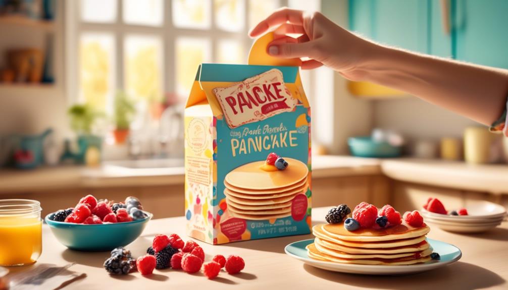 detailed pancake mix packaging