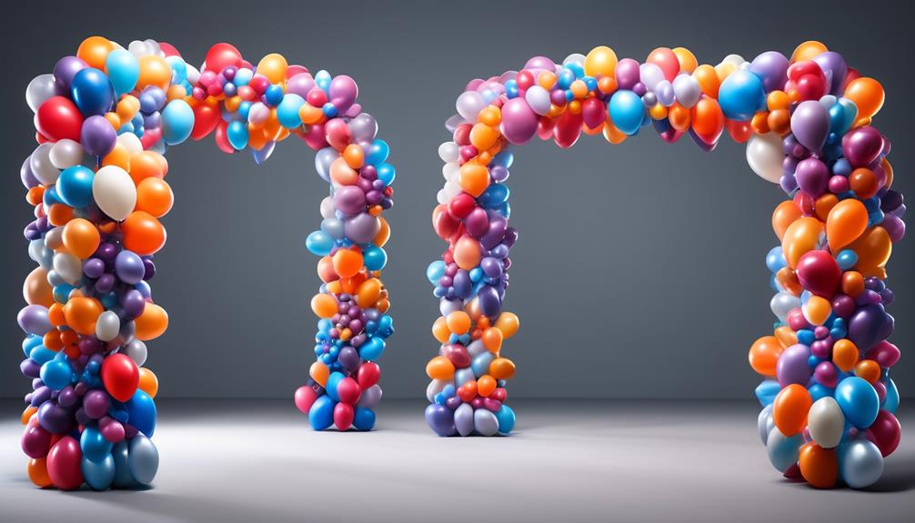 different balloon arch frame